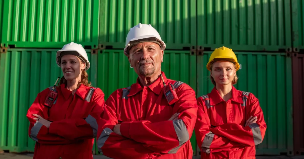 Labour Wearing Uniform and buy from the best Uniform Supplier in Abu Dhabi